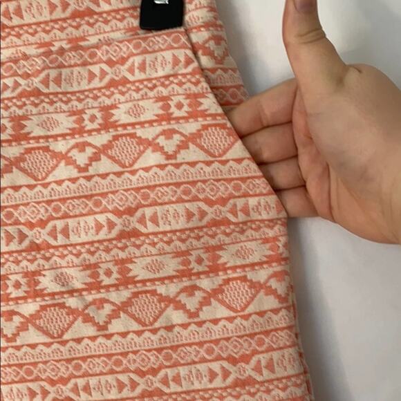 Peach & Cream Tribal Striped Shorts - Picture 6 of 8